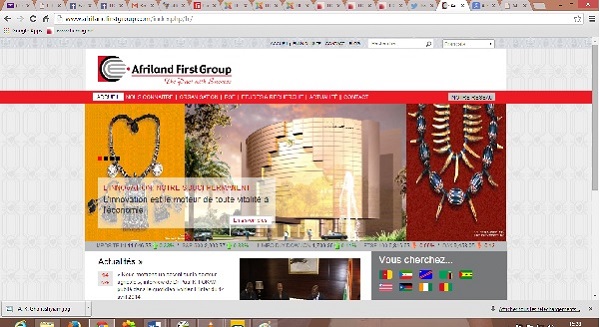 Afriland First Bank réaménage son site internet Site Internet Afriland First Bank